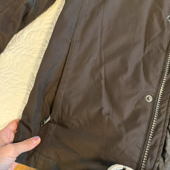 Marc New York Mens Brown Coat with Faux Fur - Picture 2 of 3